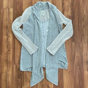 Lucky Brand Grey and White Cardigan Sweater